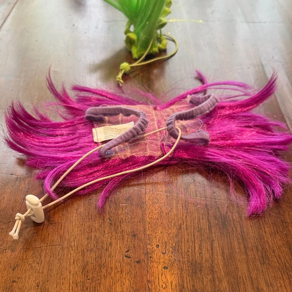 Pink and Green Halloween Dog Wigs